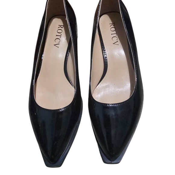 ROTCV Elegant Black and Red Women's Shoes - Picture 3 of 5